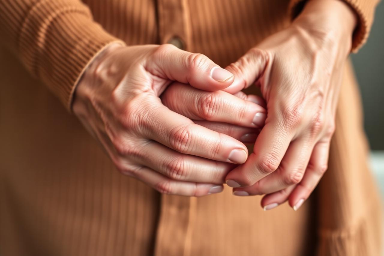 Hands held in comfort