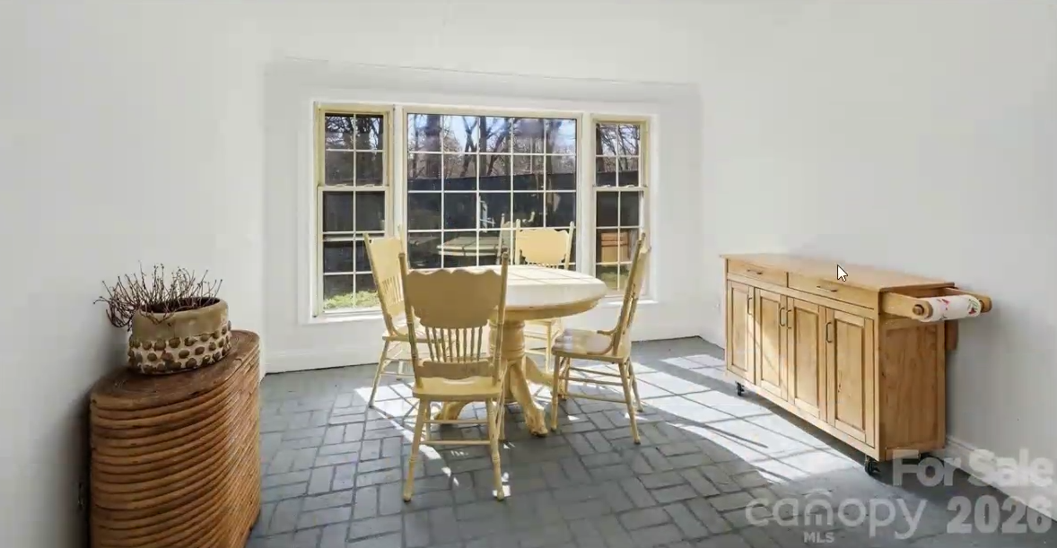 Breakfast nook with garden views