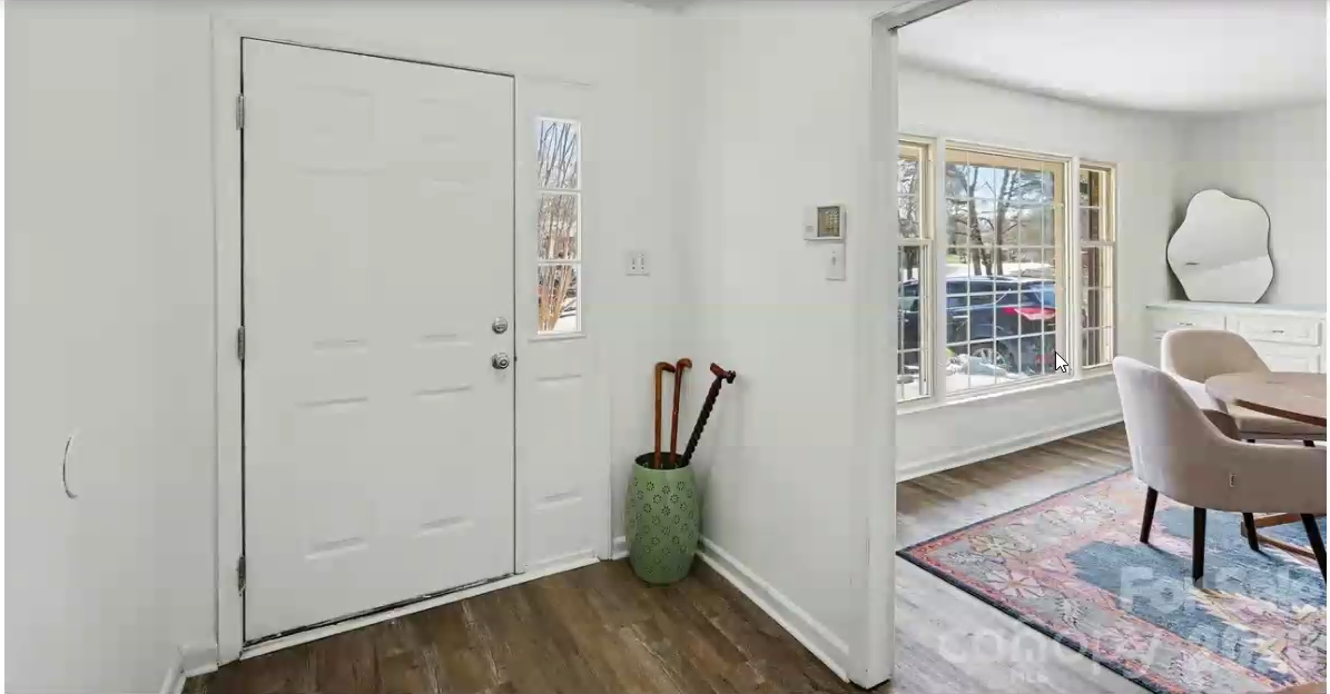Welcoming entryway with natural light